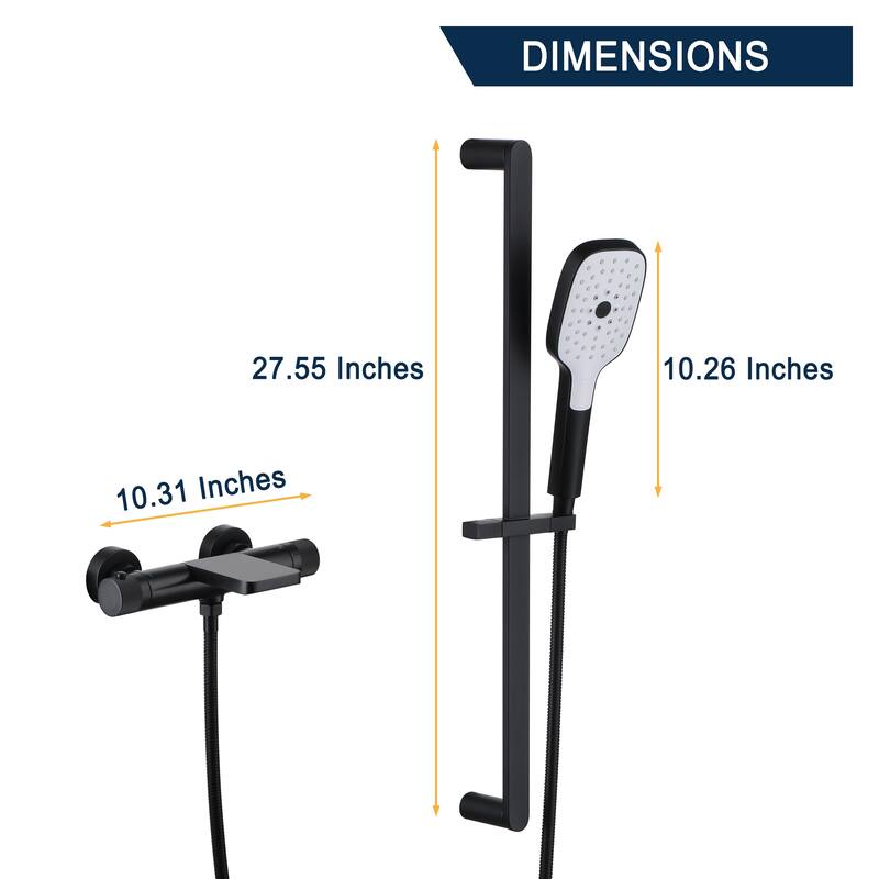 Handheld Shower Set with Adjustable Sliding Bar