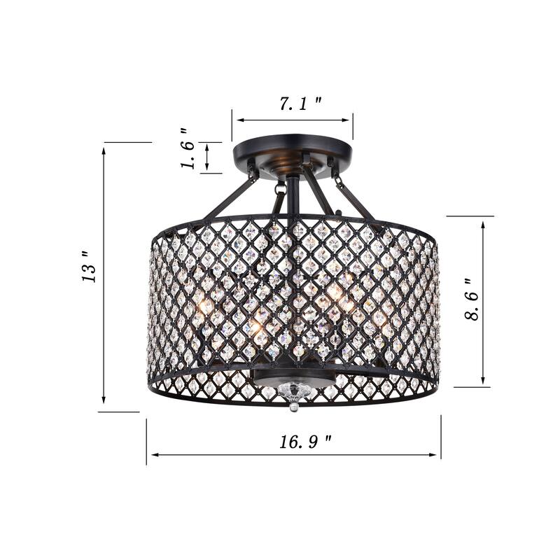 Alrai 4-light Semi-flush Mount Light