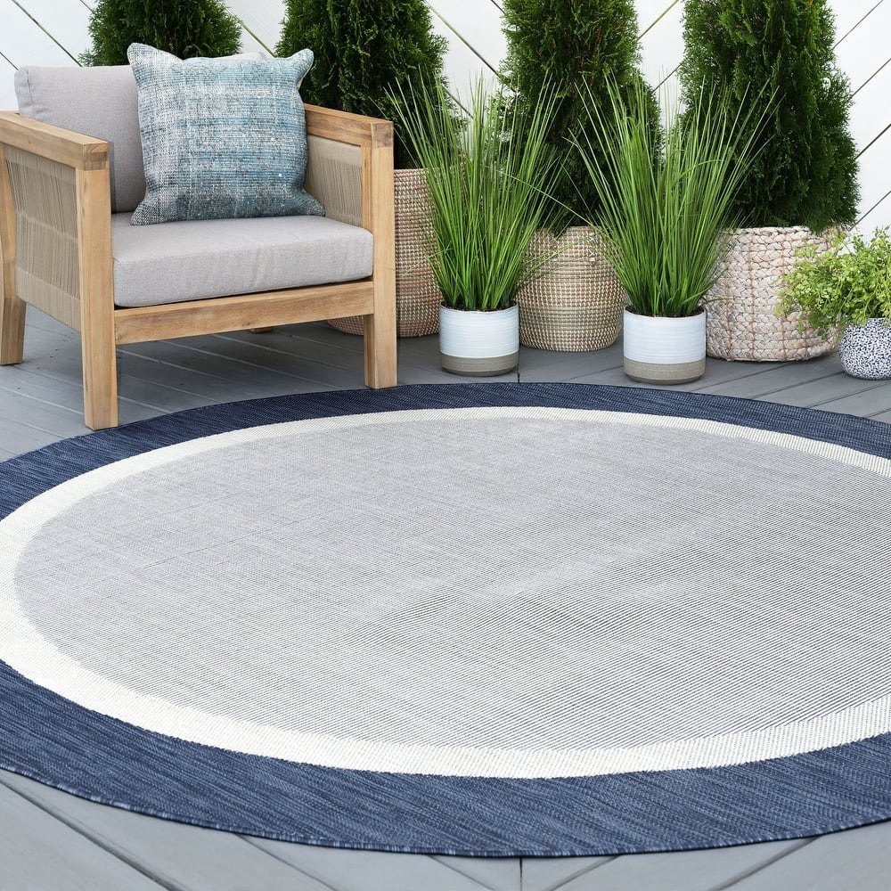 Exo Coastal Border Indoor/Outdoor Area Rug