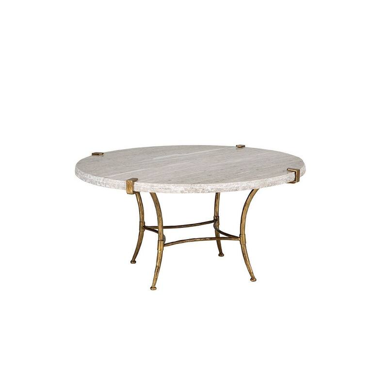 Adelaide Iron Round Coffee Table, Gray