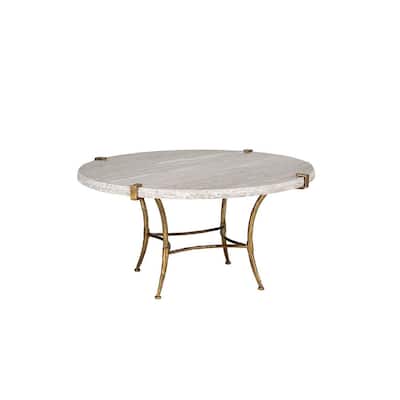 Adelaide Iron Round Coffee Table, Gray