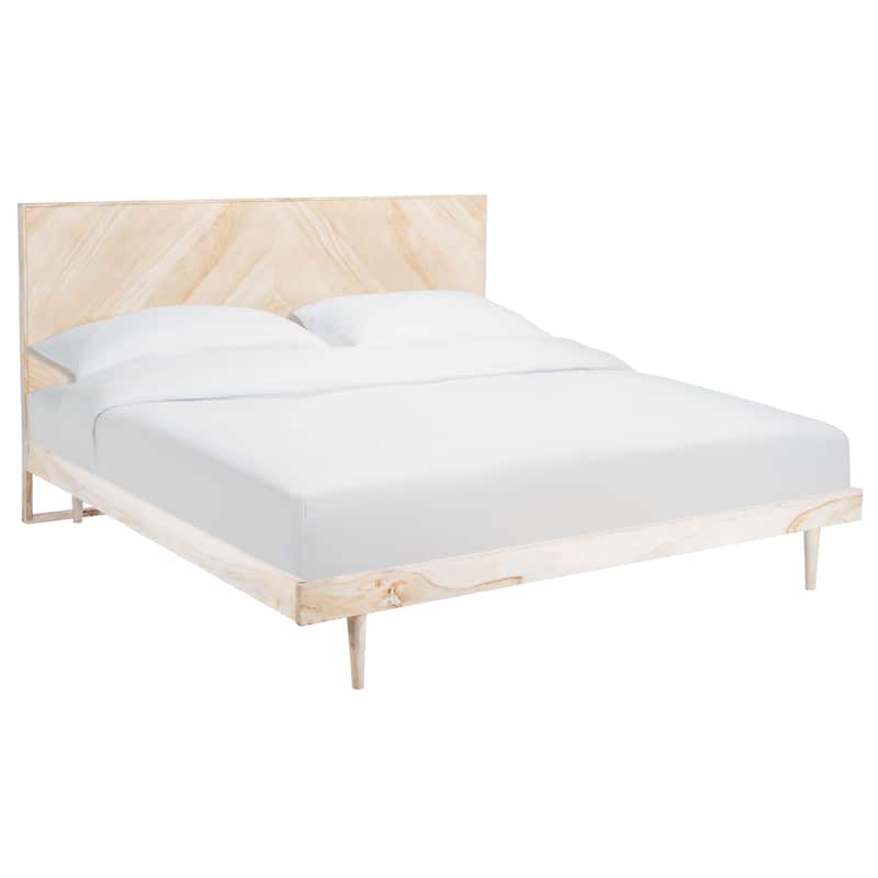 SAFAVIEH Couture Maci Bryn Wood Herringbone Bed