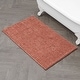 preview thumbnail 102 of 100, Laura Ashley Astor Chenille Bath Mat with TPR Backing 27 x 45 - Coral