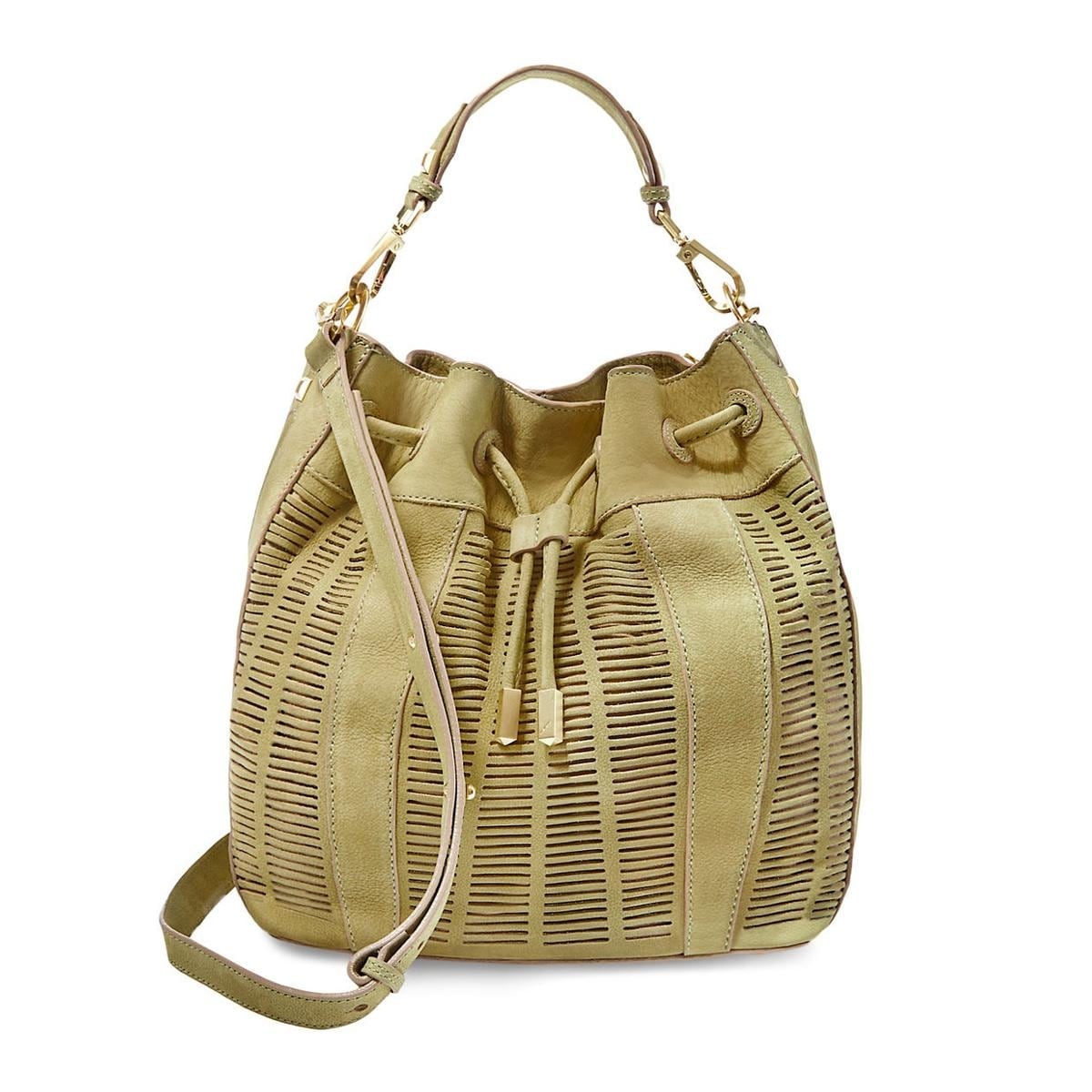 Brian Atwood Womens Shoulder Handbag Leather Lazer Cut Shoulder Handbag Leather Lazer Cut