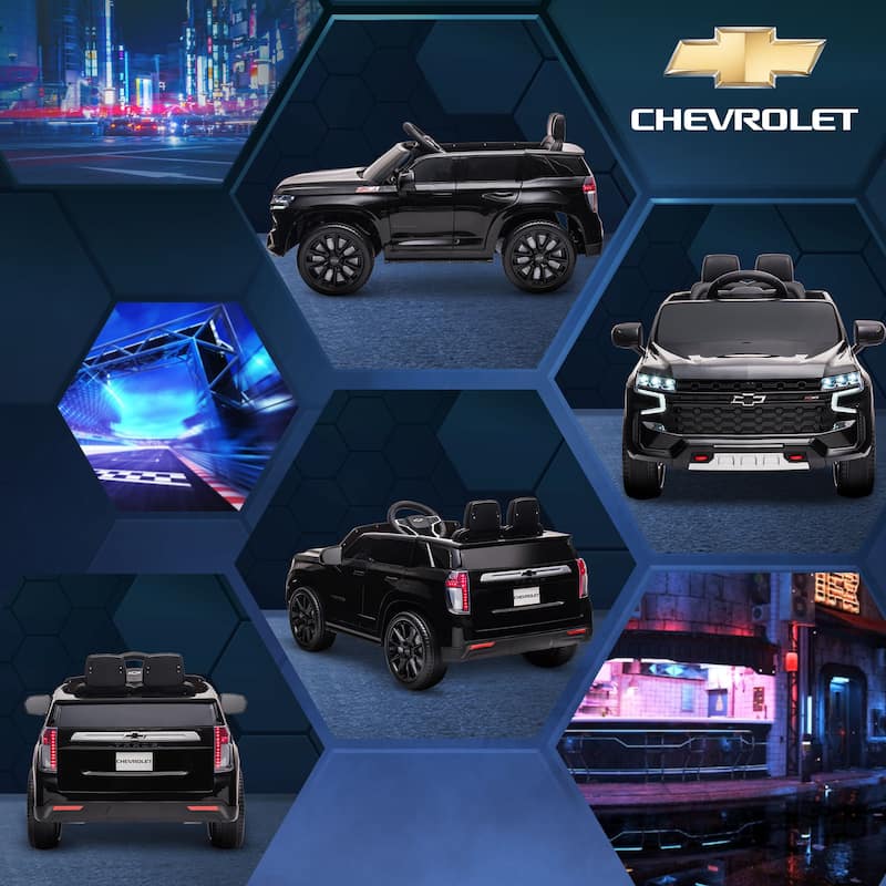 Aosom Chevrolet TAHOE Licensed Kids Ride on Car, 12V Battery Powered Kids Electric Car with Remote Control