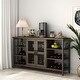 Wine Bar Cabinet for Liquor and Glass Rustic Wood Wine Bar Black Gray ...