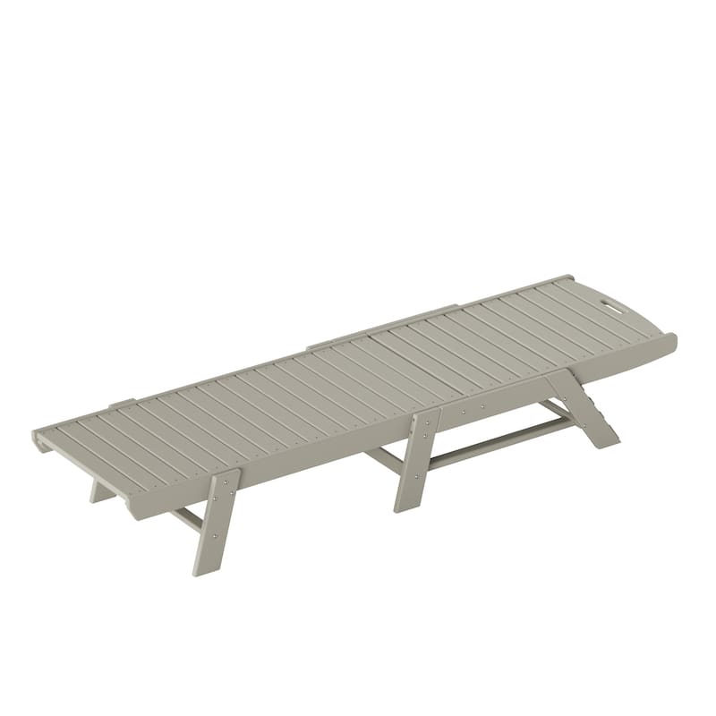 Laguna Hdpe All Weather Outdoor Patio Pool Reclining Armless Chaise Lounge