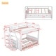 preview thumbnail 4 of 16, White Multifunctional Convertible Wood Bunk Bed w/ Storage Staircase, Full Size Pine Wood Bed w/3 Drawers, Full-length Guardrail