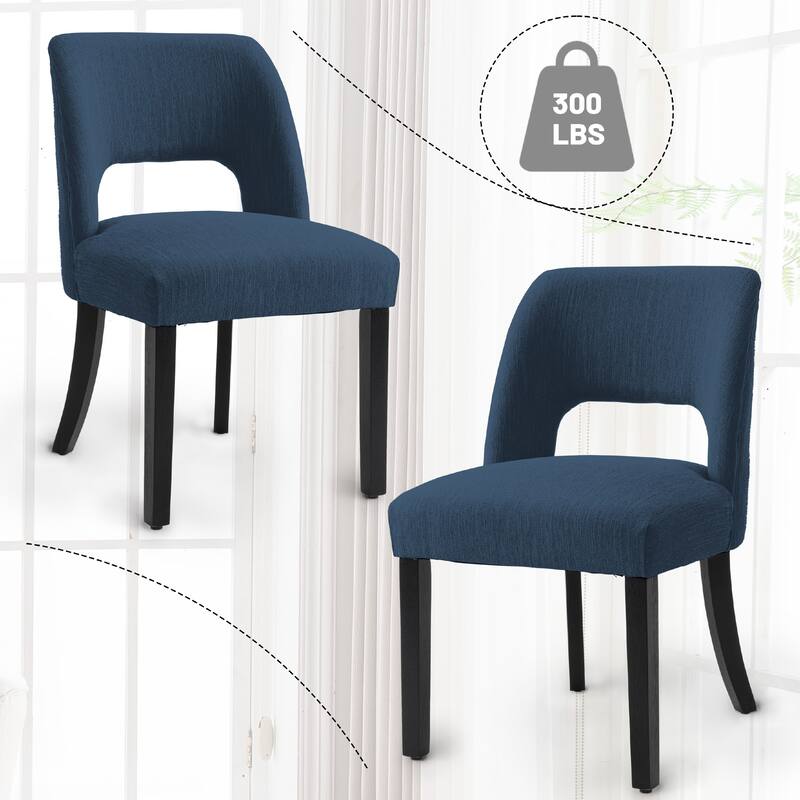 Set of 2/4/6 Modern Fabric Upholstered Dining Room Chair Kitchen Chairs with Wood legs