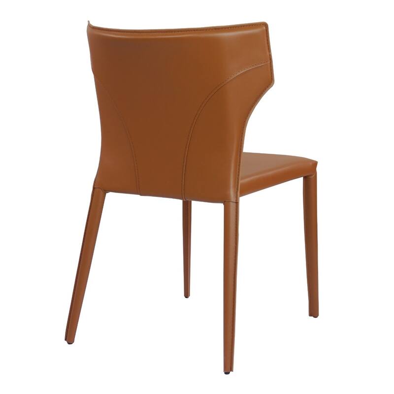 Adoro (Single) Mid-century Modern Wingback Leather Stackable Dining Chair