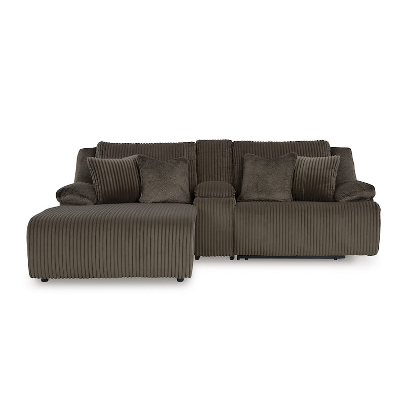 Signature Design by Ashley Top Tier 3-Piece Reclining Sectional with Chaise - 105"W x 74"D x 41"H
