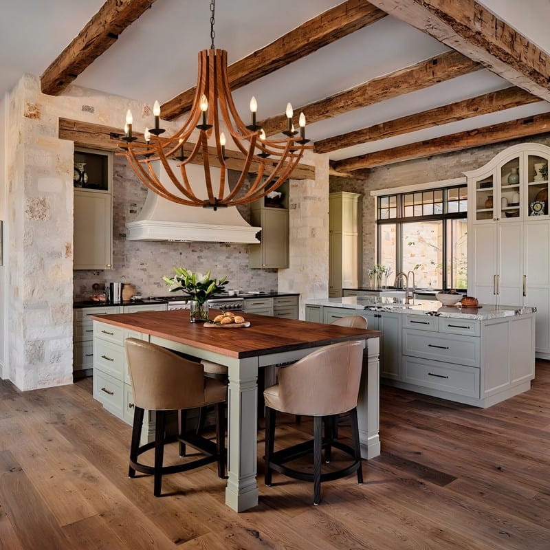 Vintage Industrial Farmhouse Chandelier Adjustable Rustic Lighting for Kitchens & Dining Rooms