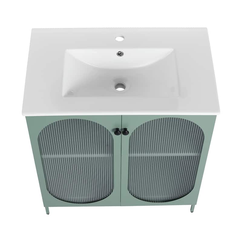 Topcraft 30-Inch Freestanding Bathroom Vanity with Ceramic Sink