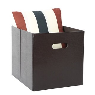 Tidy Living - PU Faux Leather Storage Bin - Large - Bed Bath & Beyond ...