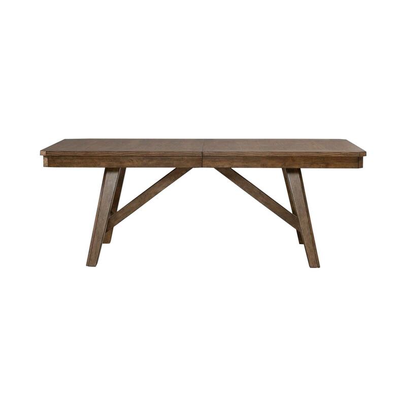 Liberty Furniture Carolina Park Trestle Table for Dining Room - Width 42"x Depth 102" x Height 30"