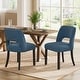 preview thumbnail 52 of 62, Set of 2/4/6 Modern Fabric Upholstered Dining Room Chair Kitchen Chairs with Wood legs Set of 2 - Dark Blue
