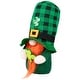 preview thumbnail 4 of 4, Plaid Gnome with Shamrocks St. Patrick's Day Decoration - 7"