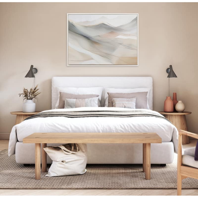 Sylvie Beaded Landscape Framed Canvas by Creative Bunch Studio
