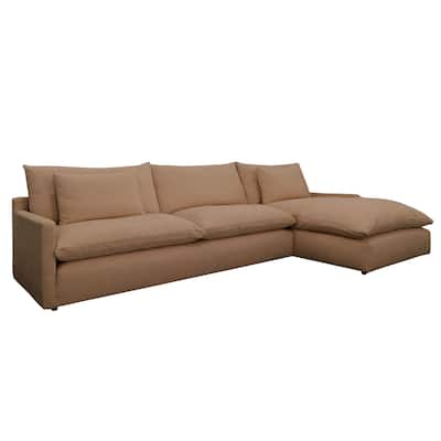 Glendale Upholstered Chaise Sectional, Sand