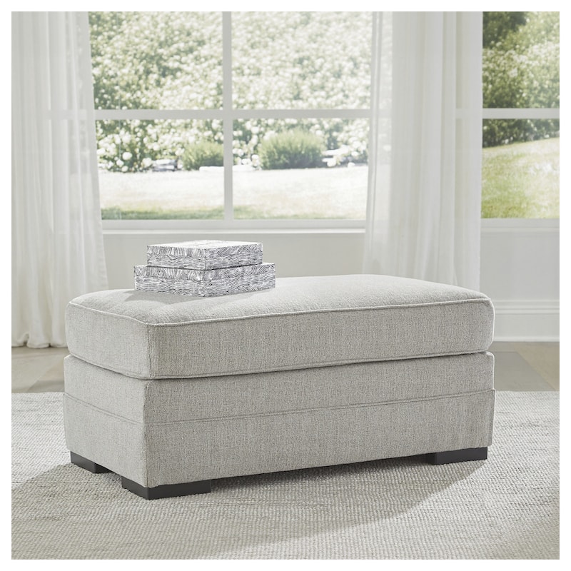 Signature Design by Ashley Eastonbridge Gray Ottoman - 44"W x 24"D x 20"H - Shadow