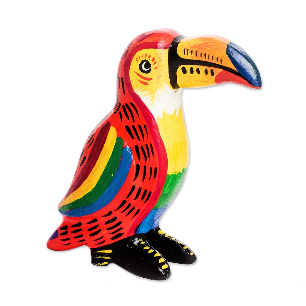Novica Handmade Tranquil Toucan Wood Figurine