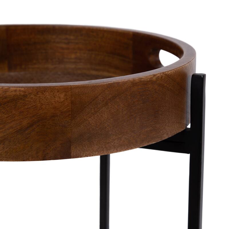 Kate and Laurel Smita Round Tray Table
