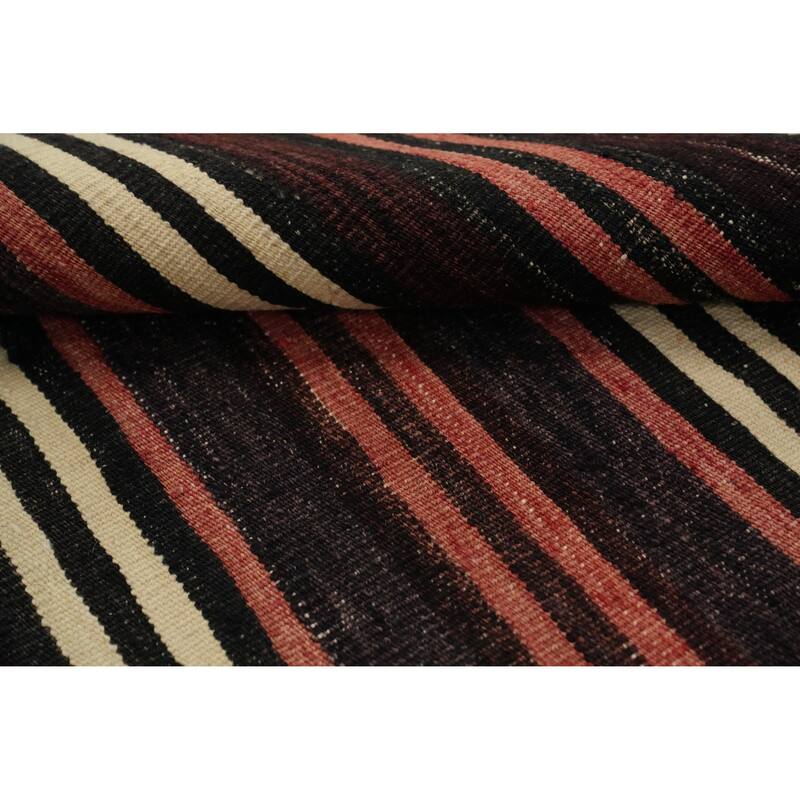 Hand Woven Oriental 100% Wool Carpet Southwestern Geometric Multi-Colored Kilim Area Rug - 9' 4'' X 5' 3''