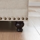preview thumbnail 4 of 11, Morden Fort Chenille Fabric Loveseat with Rolled Arm and Nailhead Trim