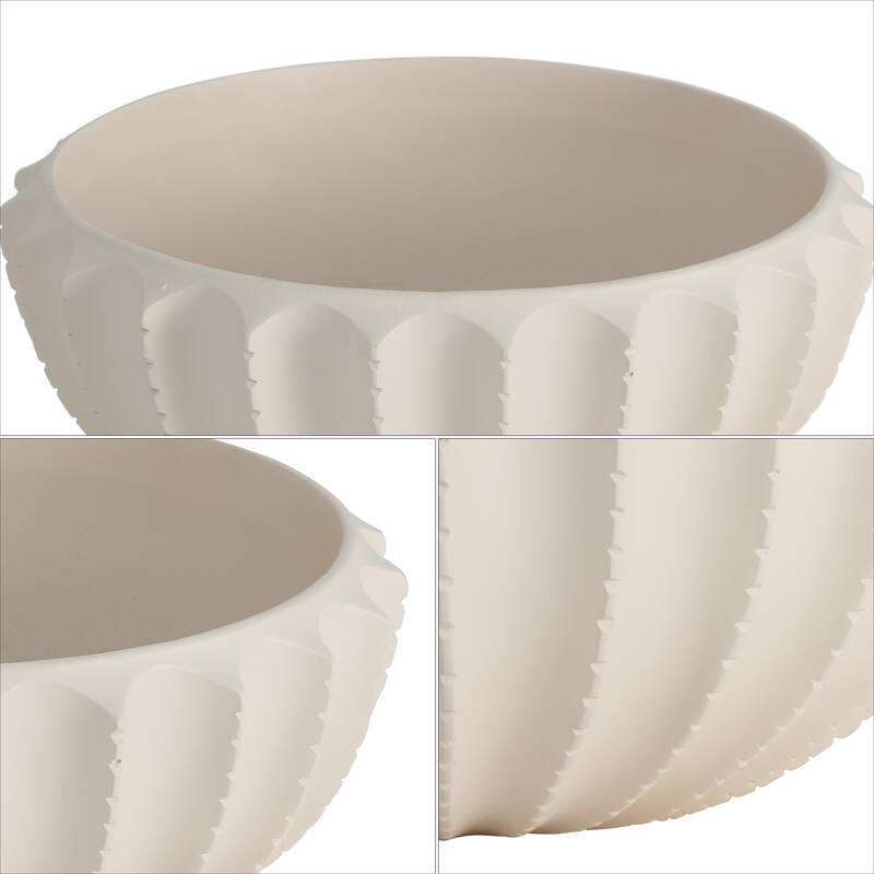 SAFAVIEH Home Atzaro 5-inch Scalloped Resin Bowl - 13"W x 13"D x 6"H