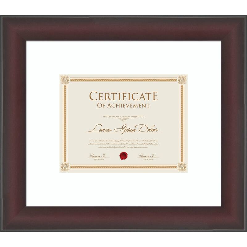 Grand Black Narrow Framed Picture Frame, Photo Frame - 17x14.5 Matted to 11x9 - Grand Cherry Narrow