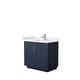 preview thumbnail 21 of 168, Miranda Single Vanity Set, Cultured Marble Top, No Mirror 36-Inch Single - Dark Blue, Nickel Trim, White Cultured Marble Top