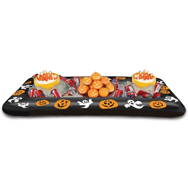 Pack of 6 Inflatable Pumpkin and Ghost Printed Halloween Buffet