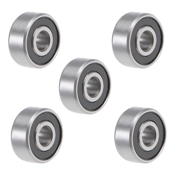 R2-2RS Deep Groove Ball Bearing 1/8"x3/8"x5/32" Sealed GCr15 Bearings 5pcs