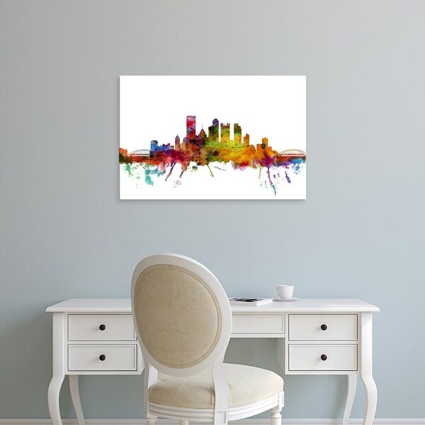 Easy Art Prints Michael Tompsett's 'Pittsburgh Pennsylvania Skyline' Premium Canvas Art