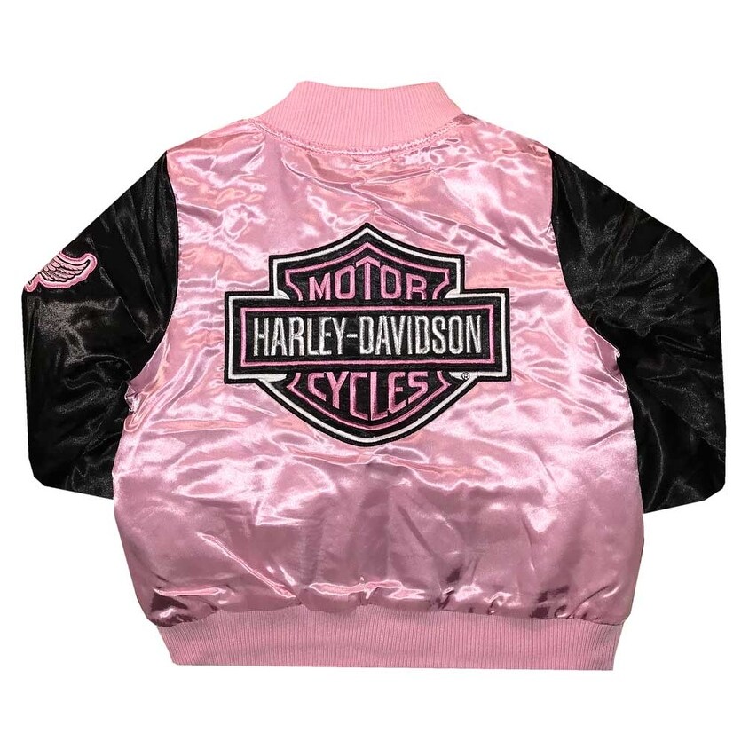Shop Harley Davidson Little Girls Satin Bomber Toddler Jacket