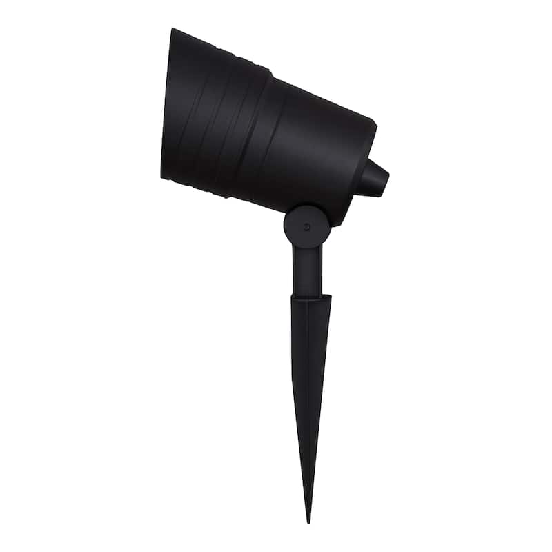 Low-Voltage Aluminum Black Outdoor Landscape Path Flood Light LED Clear Glass - 3.25-in W x 6.25-in H x 5.75-in D