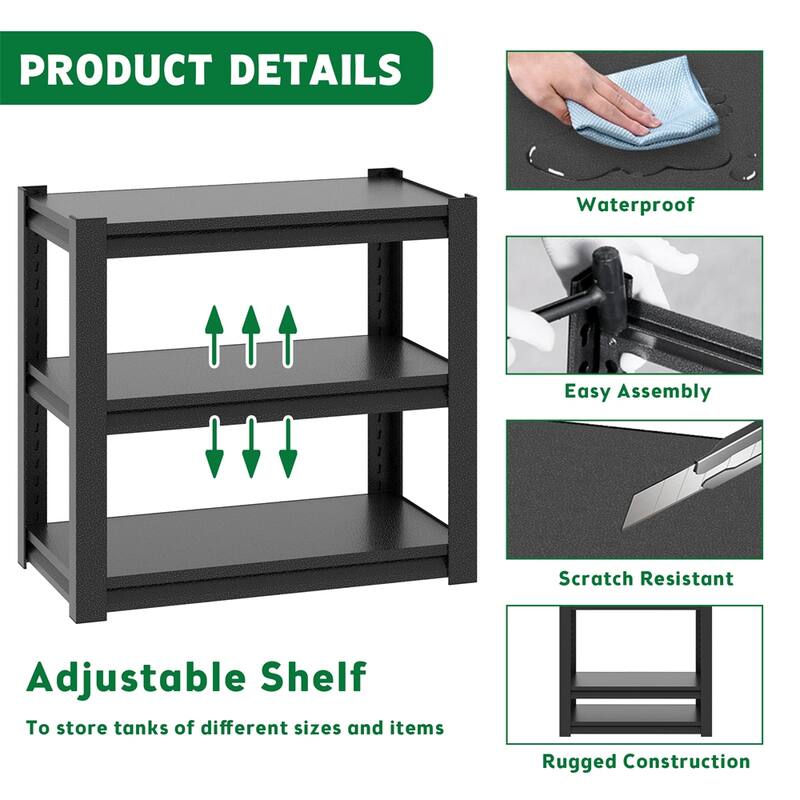 3-Tier Adjustable Heavy Metal Tank Rack Shelf