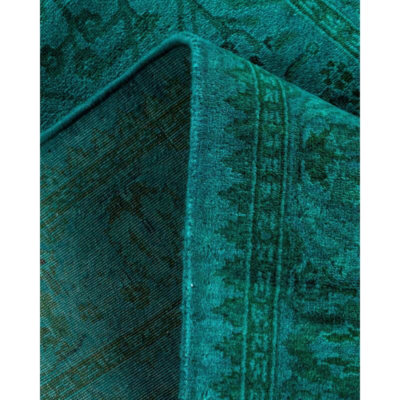 Contemporary Overdyed Wool Hand Knotted Runner - 2' 8" x 16' 1"