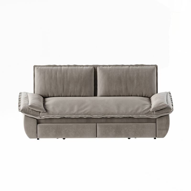 Convertible Sleeper Sofa Multi-Functional Velvet Loveseat Bed