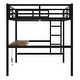 preview thumbnail 12 of 10, Black Full XL Size Loft Bed Kids Bed with Power Outlet and LED Lighted