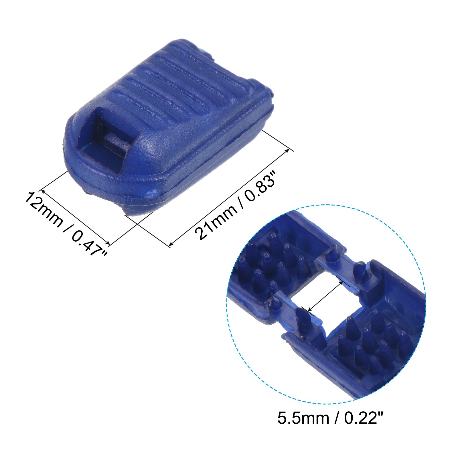 Zipper Pull Cord Ends, Zip Clip Buckle Rope End Lock for Backpacks - 5.5mm