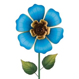 Regal Art & Gift 36 Inch Flower Spinner Stake - Blue