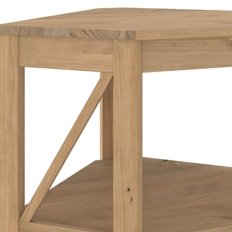 Wood Corner Bookcase 4 Shelf Corona