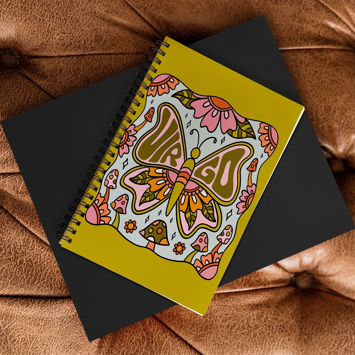 Doodle By Meg Virgo Butterfly Made To Order Notebook Spiral Bound Dotted Pages 6