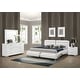 preview thumbnail 31 of 41, Jeremaine Bedroom Set with Plank Headboard White California King - 4 Piece