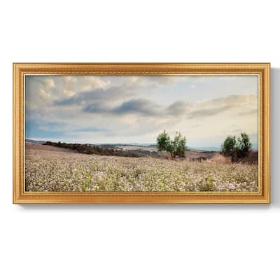 Tuscan Wildflowers Premium Framed Canvas- Ready to Hang