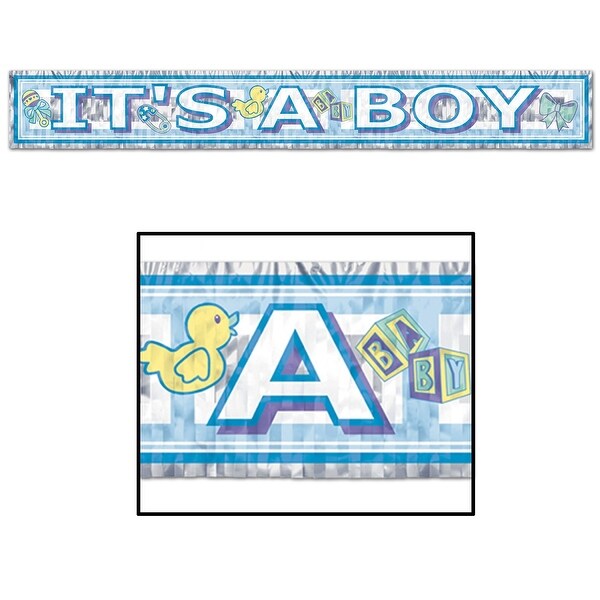 Shop Club Pack Of 12 Metallic Blue It S A Boy Baby Shower Fringe Shop Club Pack Of 12 Metallic Blue It S A Boy Baby Shower Fringe