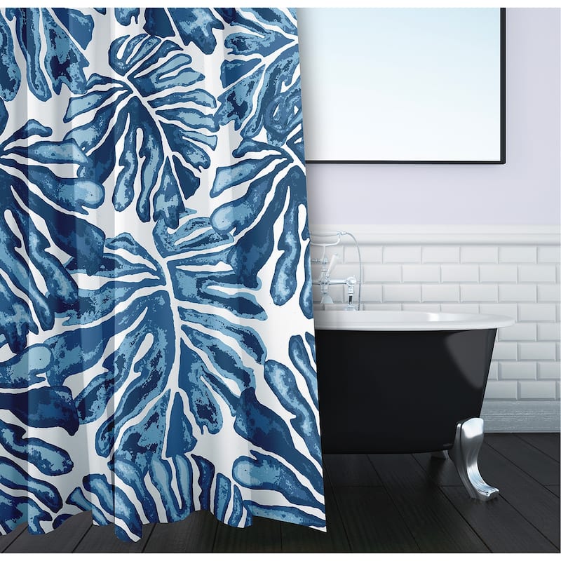 Palm Leaves, Floral Print Shower Curtain