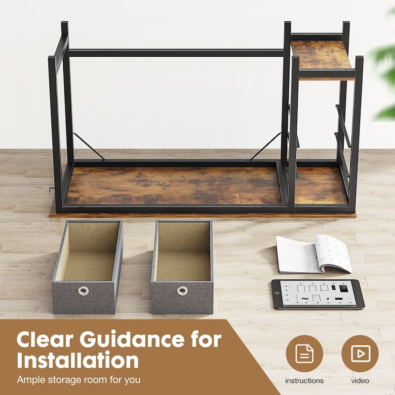 Modern Computer Office Desk with 2 Storage Drawers