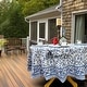 preview thumbnail 15 of 21, Block Print Cotton Flowering Vine Tablecloth Collection 72-in Round